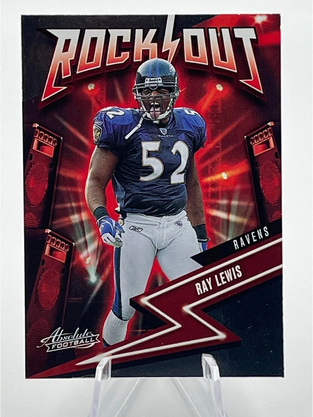 Ray Lewis Rock Out Insert 2023 Panini Absolute Football #16 NFL Baltimore Ravens